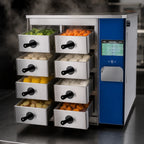Thumbnail image #3 for Antunes IS-8000 Automatic 8-Compartment Countertop Steamer, Programmable Touchscreen, 1/3 Hotel Pan Capacity, Stainless Steel