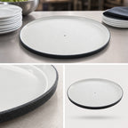 Thumbnail image #4 for American Metalcraft LFTTSPB16 Round Melamine Lift Plate, 15-7/8-Inch, White with Black Speckles Case of 8