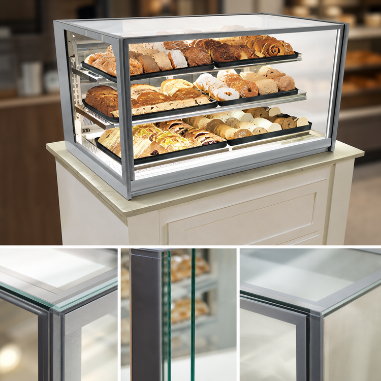 Product image #3 for Federal Industries Italian Glass Series 60-Inch Countertop Non-Refrigerated Pastry Display Case