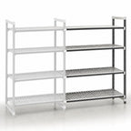 Thumbnail image #3 for Cambro Camshelving® Elements EXA243672V4480 Polymer Shelving Unit, 4-Tier Vented Stationary Add-On, 24"D x 36"W x 72"H, Speckled Gray