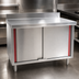 Thumbnail image #3 for Eagle Group Spec-Master Marine Series Stainless Steel Enclosed Work Table, Cabinet Base with Hinged Doors, 72 x 24 Inches