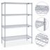 Thumbnail image #3 for Eagle Group 4-Tier Chrome Wire Shelving Starter Unit, 42 x 21 x 63 Inches