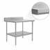 Thumbnail image #3 for John Boos Stallion Stainless Steel Work Table, 30-Inch W x 24-Inch D, 5-Inch Backsplash