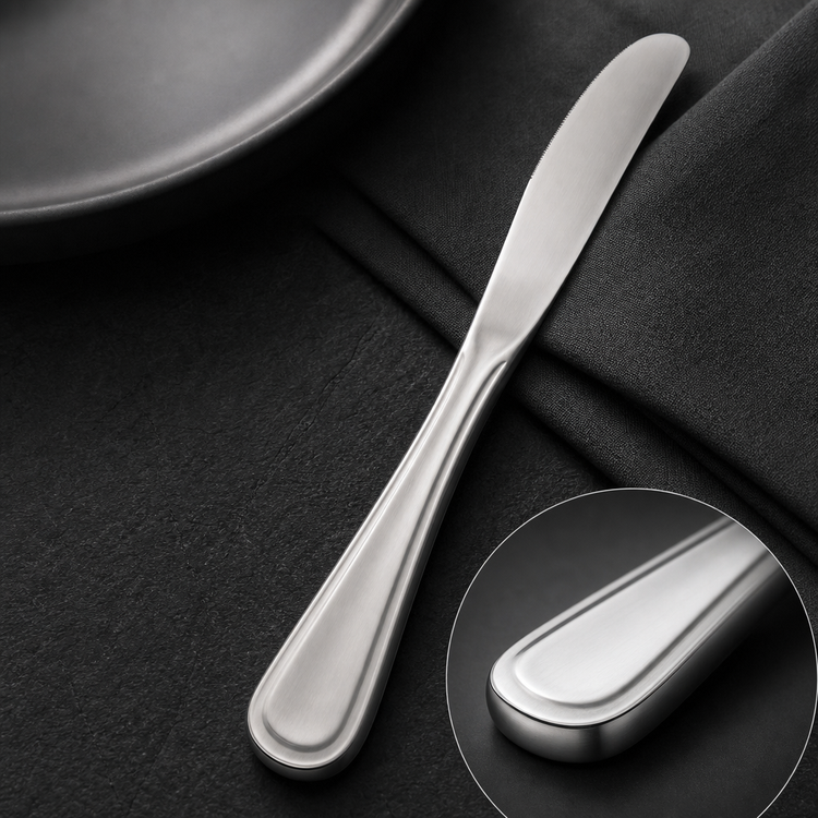 Product image #3 for Avalon Extra-Heavy Weight Dinner Knife, 8-1/4 Inch, 18/8 Stainless Steel, Mirror Finish