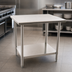 Thumbnail image #3 for BlendPort EL Series Stainless Steel Flat Top Work Table with Undershelf, 30 x 24 Inch