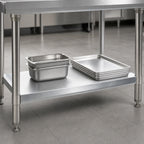 Thumbnail image #3 for John Boos LS836MA Galvanized Work Table Undershelf, 108"W x 36"D