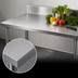 Thumbnail image #3 for Corner Stainless Steel Work Table with 5-Inch Backsplash, 30 x 30 Inches, 14-Gauge 304 Top