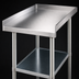 Thumbnail image #3 for Comstock-Castle 18-Inch Wide Stainless Steel Equipment Stand with Galvanized Lower Shelf, 30-Inch Deep, 24-Inch High