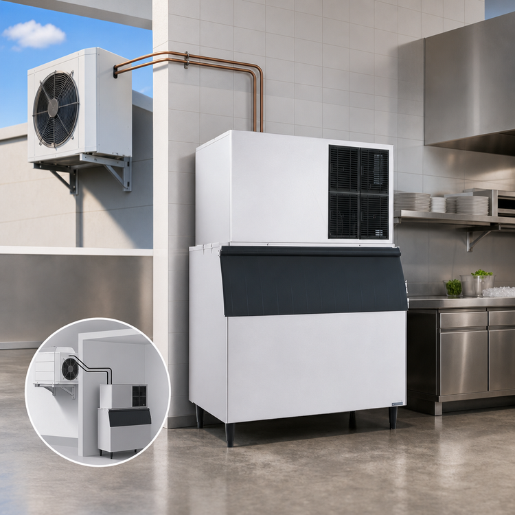 Product image #3 for Hoshizaki KM-1601SRJZ Stackable Remote Air-Cooled Crescent Cube Ice Maker, 48-Inch Wide, 1-Phase, 1600 lb/24 Hr
