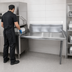 Thumbnail image #3 for Advance Tabco Right-Hand Straight Clean Dish Table, 71 x 30 Inches, 10-1/2 Inch Backsplash, 16/304 Stainless Steel