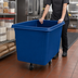 Thumbnail image #3 for Rubbermaid Commercial Mobile Open-Top Cube Truck, 8 Cu. Ft., 300 lb. Capacity, Dark Blue