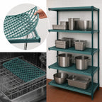 Thumbnail image #3 for Metro Super Erecta Pro PR-217263K3-A-4 Stationary Add-On Polymer Shelving Unit, 21W x 72D x 63H, 4 Shelves, Green