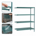 Thumbnail image #3 for Metro Super Erecta Pro Corrosion-Resistant Add-On Polymer Shelving Unit, 24 x 42 x 74 Inches, 4 Shelves, Stationary