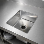 Thumbnail image #3 for John Boos CUT1014106 Weld-In Undermount Single-Compartment Stainless Steel Sink, 10"W x 14"D x 10"H, 16 Gauge