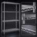 Thumbnail image #3 for Eagle Group Valu-Master 4-Tier Starter Wire Shelving Unit, 42 x 18 x 63 Inches, Pewter Gray Epoxy