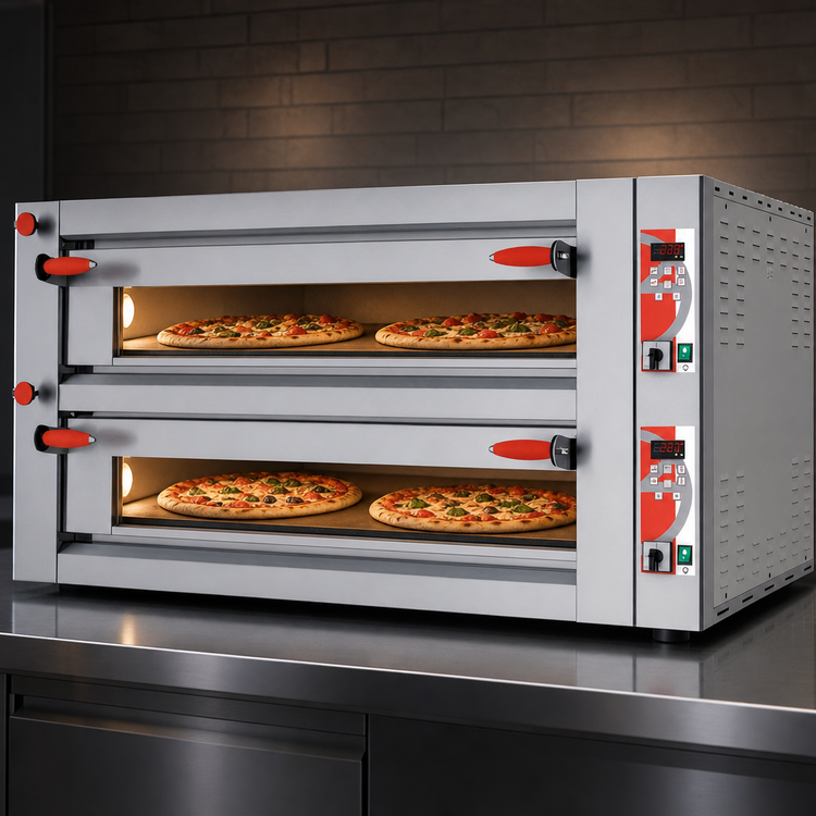 Product image #3 for Trento Fuoco Series Double-Chamber Electric Deck Pizza Oven, 56-3/4 Inch Wide, 18 kW