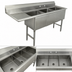 Thumbnail image #3 for Advance Tabco Commercial 3-Compartment Fabricated Sink with 18-Inch Left Drainboard