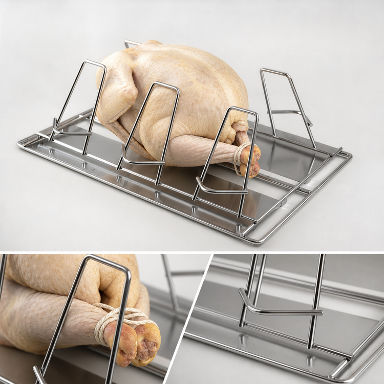 Product image #4 for Alto-Shaam 6-Piece Self-Trussing Poultry Roasting Rack with Drip Guard