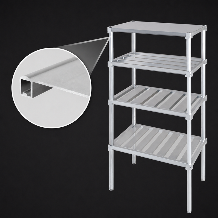 Product image #3 for Channel Manufacturing 4-Inch E-Channel Adjustable Aluminum Shelf, 48 x 20 Inches