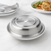 Thumbnail image #3 for American Metalcraft Round Stainless Steel Plate Cover with Finger Hole, 9-5/8