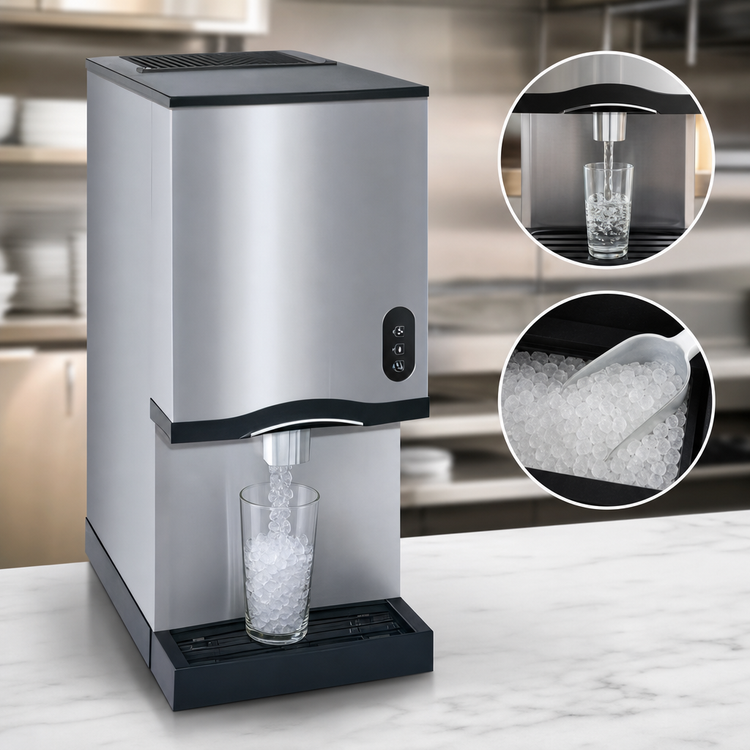 Product image #3 for Countertop Nugget Ice & Water Dispenser, Air-Cooled, 315 lb per 24 Hours, 10 lb Bin