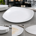 Thumbnail image #4 for Carlisle 7-3/4-Inch Square White Melamine Dinner Plate with Rolled Edge