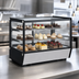 Thumbnail image #3 for Omcan Square Glass Countertop Refrigerated Display Case, 34.6-Inch, Full Service, 5.65 Cu. Ft.