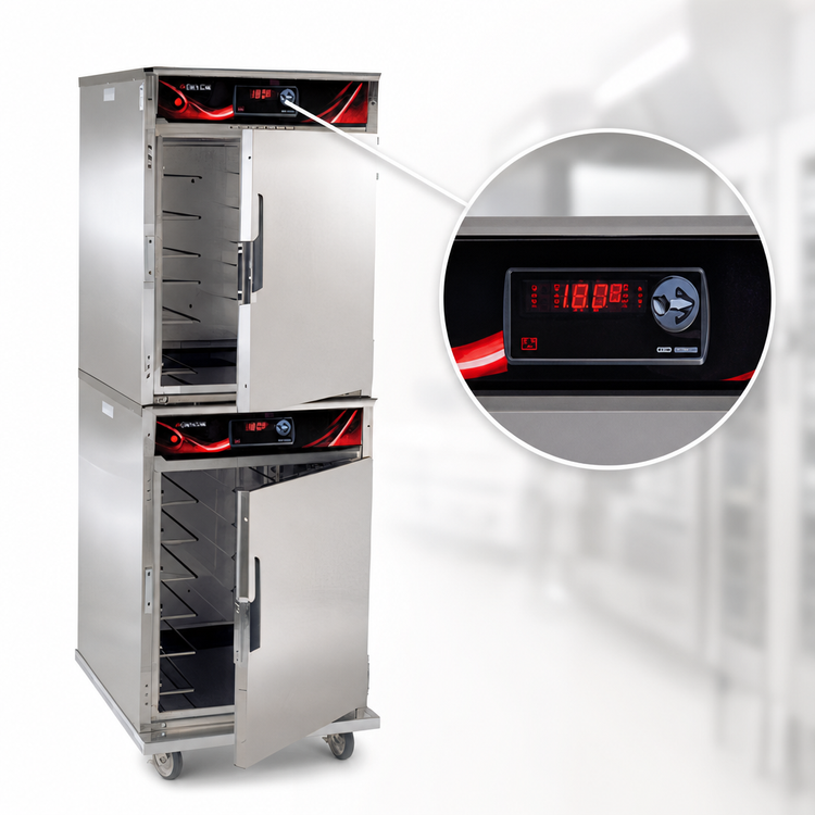 Product image #3 for Cres Cor Roast-N-Hold Mobile Half-Size Convection Cook and Hold Oven with Programmable LED Controls, 208V