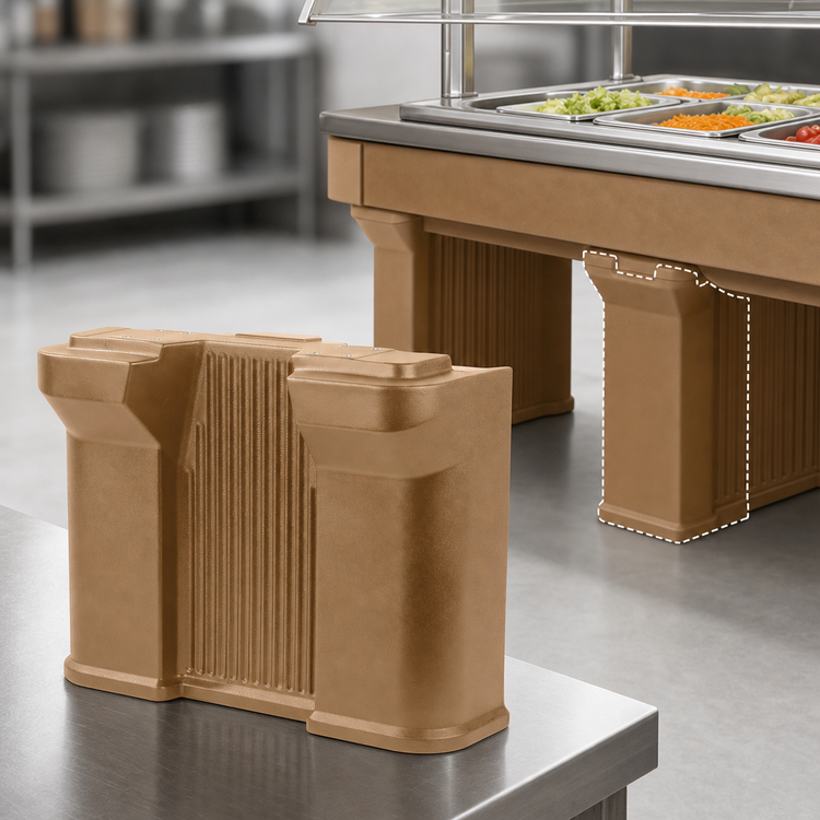 Product image #4 for SixStar Standard Beige Replacement Food Bar Leg for Maximizer Food Bar