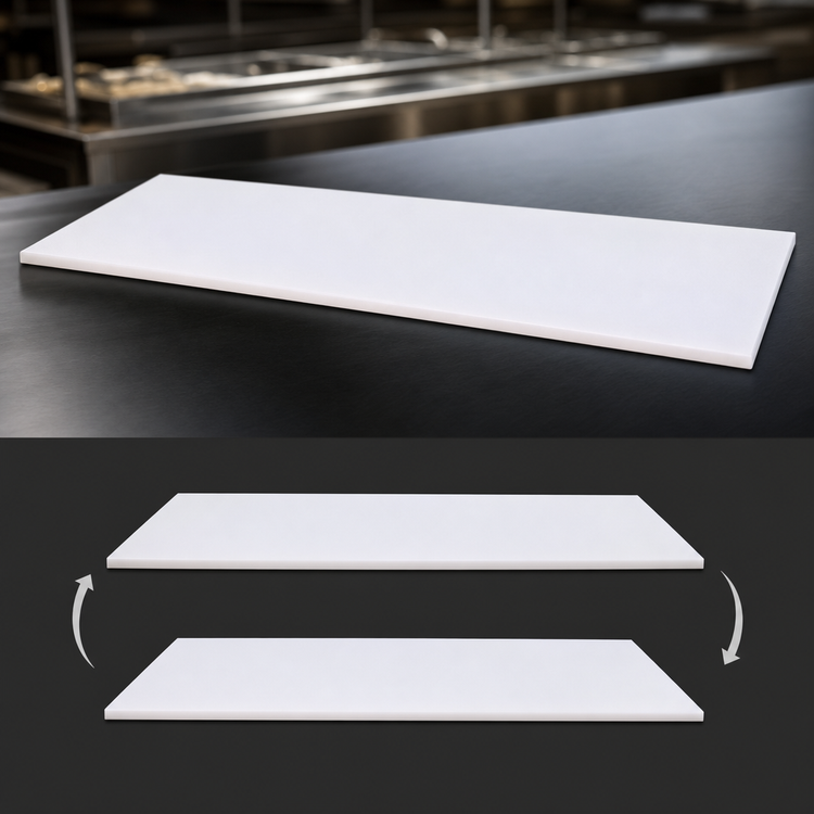 Product image #3 for John Boos Reversible Polyethylene Steam Table Cutting Board, 72 x 12 x 1/2 Inch
