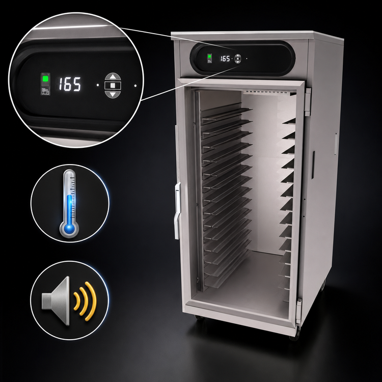 Product image #3 for hotLOGIX HL8-14 3/4 Height Insulated Heated Holding Cabinet, 1 Compartment, 28 Pan Capacity
