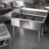 Thumbnail image #3 for John Boos E-Series Floor Model 3-Compartment Stainless Steel Sink with Left Drainboard, 80-1/2 Inch Wide