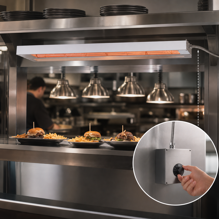 Product image #3 for Nemco 6155-36-SL 36-Inch Single Lighted Remote-Control Infrared Strip Heater