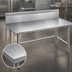 Thumbnail image #3 for Advance Tabco 144-Inch x 30-Inch 304 Stainless Steel Work Table with 10-Inch Backsplash and Open Base