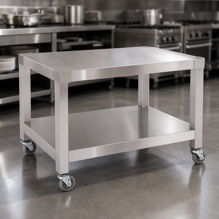 Product image #3 for Garland 72-Inch Heavy-Duty Stainless Steel Counter Equipment Stand with Open Base and Shelf
