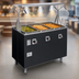 Thumbnail image #3 for Vollrath 2-Series Affordable Portable Deluxe 4-Well Mobile Hot Food Station with Buffet-Style Breath Guard and Storage Base