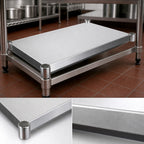 Thumbnail image #3 for John Boos SSK4-4860 60"W x 48"D 14-Gauge 300 Series Stainless Steel Work Table Undershelf, NSF