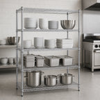 Thumbnail image #3 for Metro Super Erecta N426C Chrome Wire Starter Shelving Unit, 4 Shelves, 30"W x 21"D x 63"H
