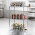 Thumbnail image #3 for Eagle Group 3-Tier Stationary Chrome-Plated Steel Can Rack Storage System for #10 Cans, 96-Can Capacity