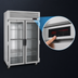 Thumbnail image #3 for Turbo Air PRO Series Two-Section Reach-In Glass Door Heated Holding Cabinet, 47.7 Cu. Ft.