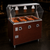 Thumbnail image #3 for Vollrath 2-Series Affordable Portable 3-Well Mobile Hot Food Station with Buffet Breath Guard and Storage Doors, Cherry Woodgrain, 120V
