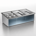 Thumbnail image #3 for Atlas Metal WICD-4 Deep 4-Pan Drop-In Cold Well with Stainless Steel Inner Liner