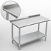 Thumbnail image #3 for Serv-Ware 15 Inch x 30 Inch Standard Series Stainless Steel Filler Work Table with 2 Inch Turnup