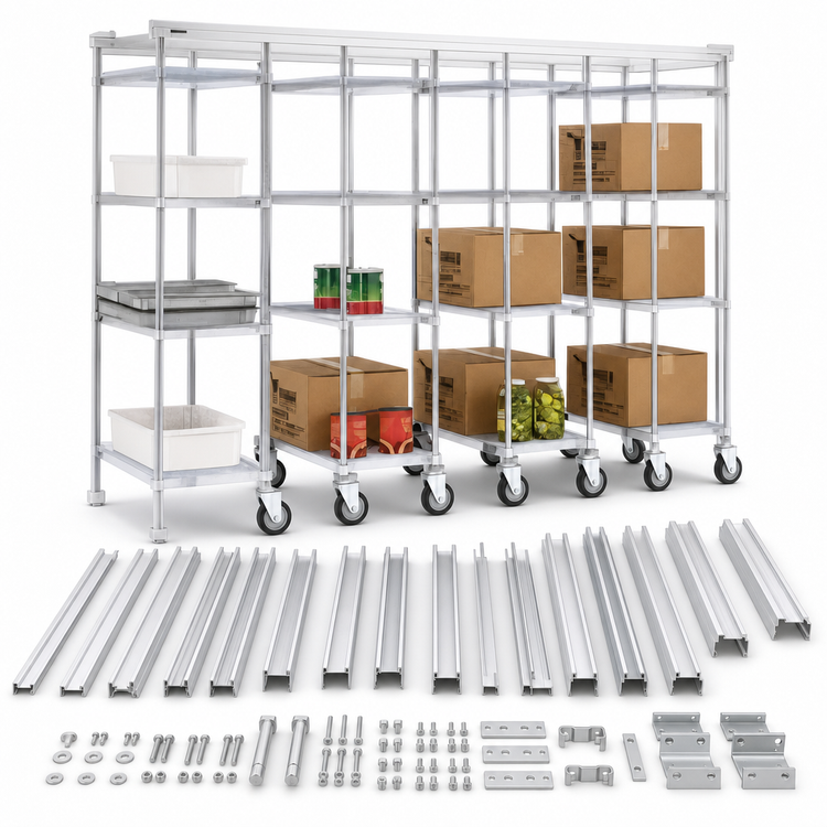 Product image #3 for Eagle Group Master Trak 17 Ft. Overhead Track Kit for High-Density Storage Systems