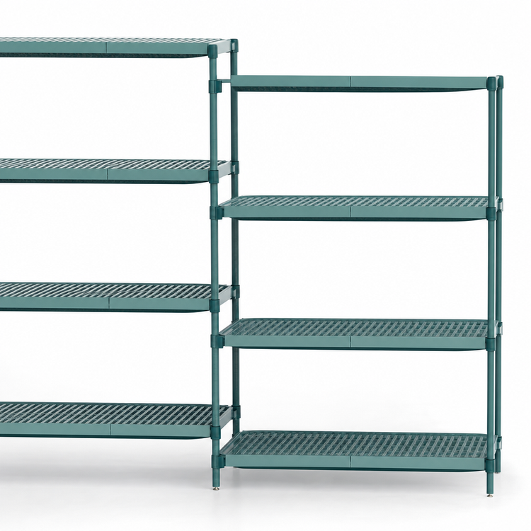 Product image #3 for Metro Super Erecta Pro 21 in. x 36 in. x 74 in. Stationary Polymer Shelving Add-On Unit with 4 Shelves