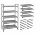 Thumbnail image #4 for Cambro Camshelving Premium 21 x 42 Inch 5-Shelf Vented Shelf Kit, Speckled Gray