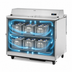 Thumbnail image #3 for True 49-Inch Mobile Forced-Air Milk Cooler, Dual-Sided Stainless Steel, 12-Crate Capacity