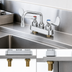 Thumbnail image #3 for T&S Brass B-1110-XS-WH4 4-Inch Centers Deck-Mount Workboard Mixing Faucet with 6-Inch Swing Nozzle