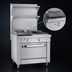 Thumbnail image #3 for Southbend Platinum Heavy Duty 36-Inch Commercial Gas Range with 24-Inch Griddle, 12-Inch Charbroiler and Cabinet Base