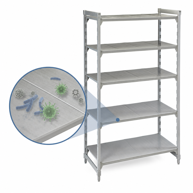 Product image #4 for Cambro Camshelving Premium 18-Inch Deep x 54-Inch Wide x 84-Inch High 5-Shelf Solid Stationary Starter Unit